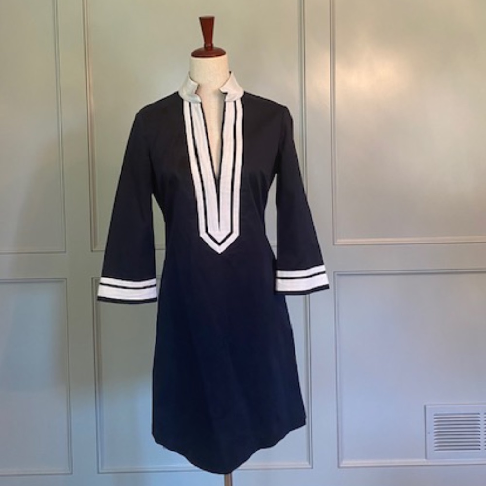 Tory Burch 3/4 Sleeve Navy Dress Sz 4
